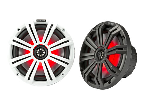 Kicker KM 8" LED marine coaxial speaker